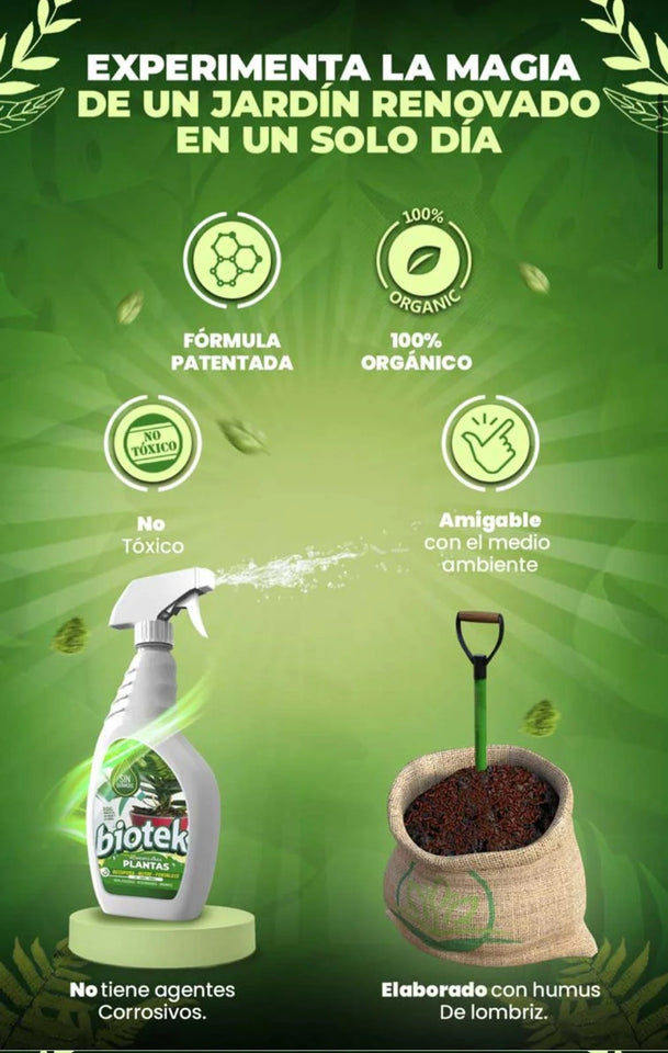 BIOTEK ® ALIMENTO REVITALIZADOR DE PLANTAS EN 24H